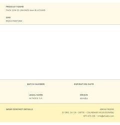 Pack con 25 uniones 4mm blue bird