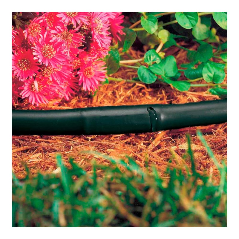 Rollo de 25m de tuberia de goteo 16mm con goteros a 35 cm 2 l/h color negro. blue bird