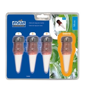 Sistema de riego aquac para macetas 3+1 conos 7 cl/dia blue bird