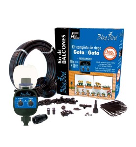 Kit de riego por goteo con programador blue bird