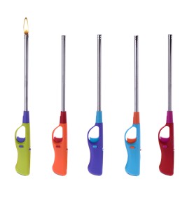 Encendedor extra largo especial bbq recargable 35 x 4 x 2,5cm colores surtidos euro/u