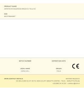 Zapatos de seguridad brezzi s1 talla 42