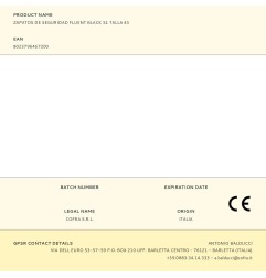 Zapatos de seguridad fluent black s1 talla 43