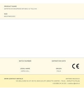 Zapatos de seguridad setubal s1 talla 43