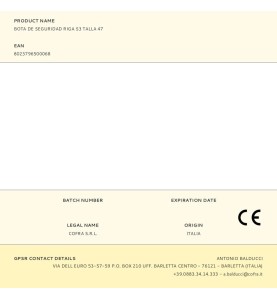 Bota de seguridad riga s3 talla 47