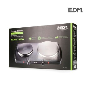 Cocina electrica 2 fuegos ce/a13 1400 w negra