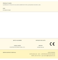 Guirnalda a pilas fija 10 leds cuerda de yute luz blanco calido 1,10m
