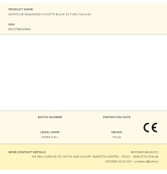 Zapato de seguridad cyclette black s1 p src talla 40