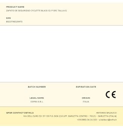 Zapato de seguridad cyclette black s1 p src talla 41