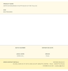 Zapato de seguridad cyclette black s1 p src talla 44