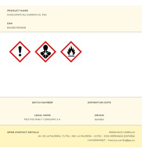 Disolvente nu garrafa 5l pqs
