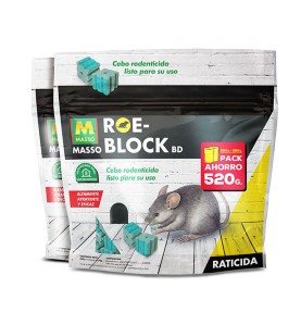 Raticida roe-block 260 g + 260 g