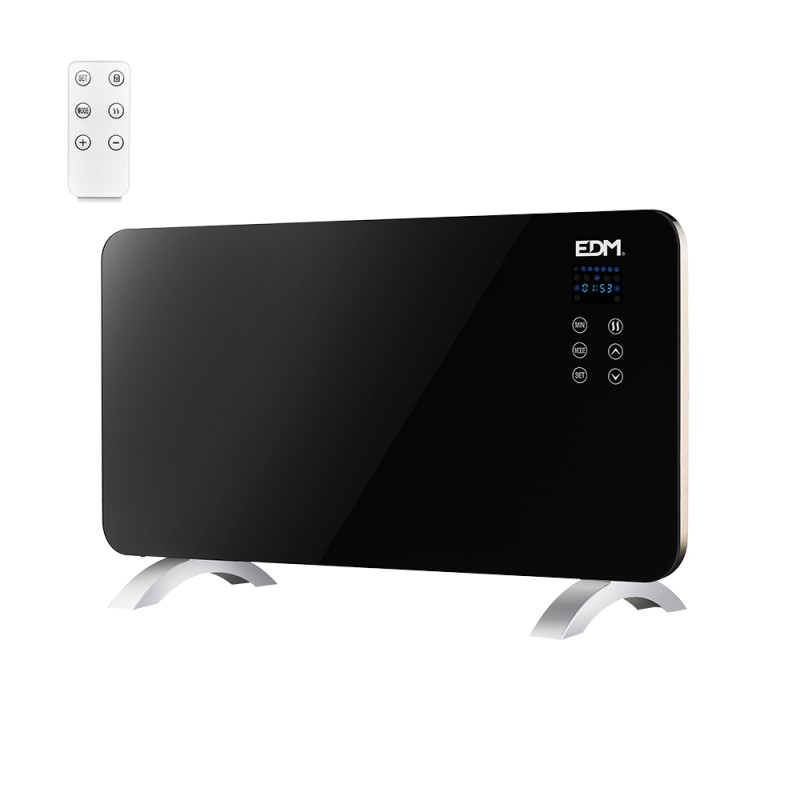 Convector con placa de cristal 1500 w