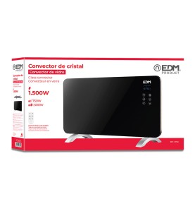 Convector con placa de cristal 1500 w