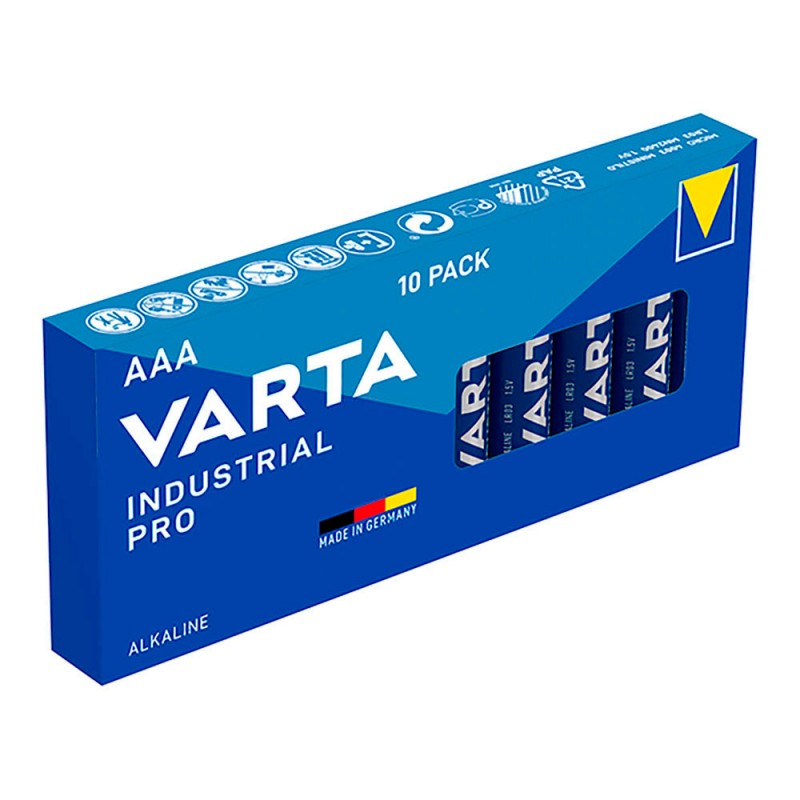 Pila varta industrial pro aaa - lr03 caja 10 uds ø10,5x44,5mm