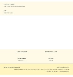 Cinturon patrasso 115cm beige