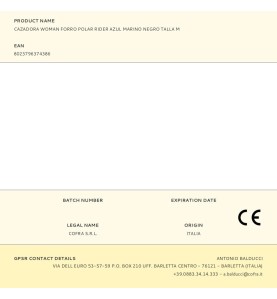 Cazadora woman forro polar rider azul marino negro talla m