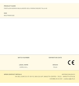 Pantalon woman walklander azul marino negro talla 40