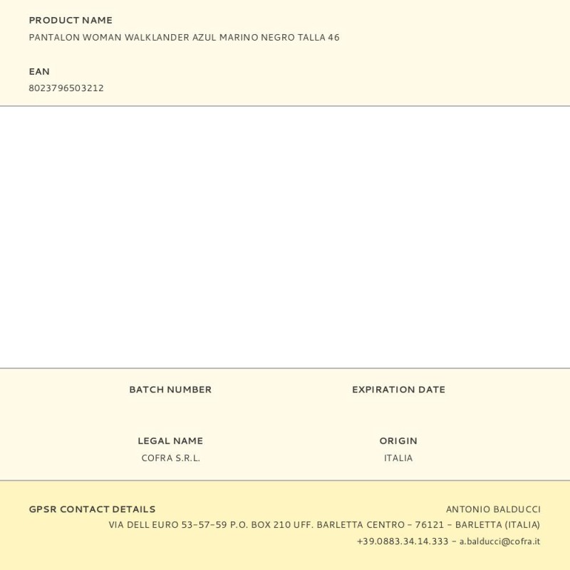 Pantalon woman walklander azul marino negro talla 46