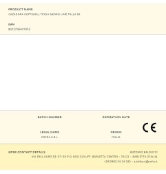 Cazadora softshell tecka negro lime talla 56