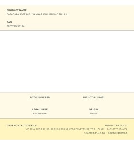 Cazadora softshell vannas azul marino talla l