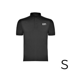 Polo negro talla-s manga corta bordado