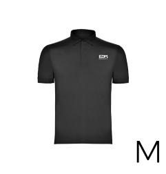 Polo negro talla-m manga corta bordado