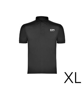 Polo negro talla-xl manga corta bordado