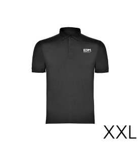 Polo negro talla-xxl manga corta bordado