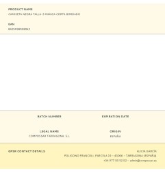 Camiseta negra talla-s manga corta bordado