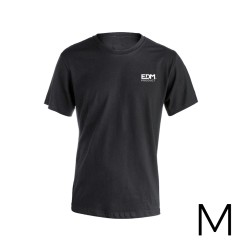 Camiseta negra talla-m manga corta bordada