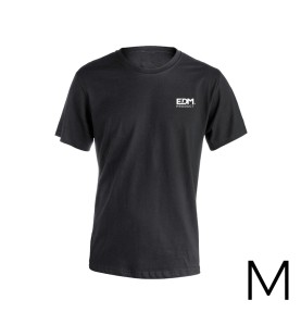 Camiseta negra talla-m manga corta bordada