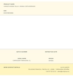 Camiseta negra talla-l manga corta bordado