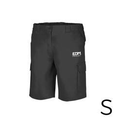 Bermuda negra talla-s serigrafiada