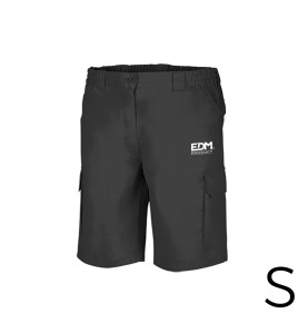 Bermuda negra talla-s serigrafiada