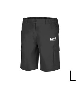 Bermuda negra talla-l serigrafiada