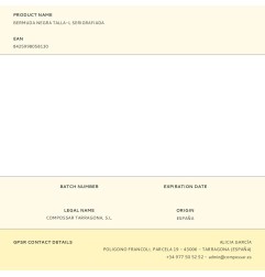 Bermuda negra talla-l serigrafiada