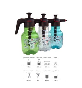 Vaporizador - pulverizador 2 l modelo: crystal 360° di martino colores / modelos surtidos