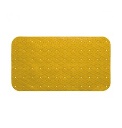 Alfombra de ducha interior rectangular antideslizante mostaza 69 x 39 cm