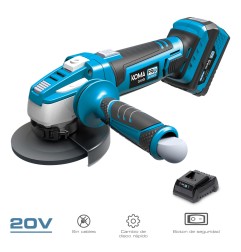 Kit amoladora 20 v con 1 bateria 4.0ah y cargador 08772. 28,9 x 27 cm. pro series battery