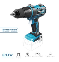 Taladro percutor / atornillador brushless 20 v (sin batería ni cargador)