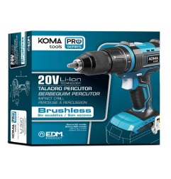 Taladro percutor / atornillador brushless 20 v (sin batería ni cargador)