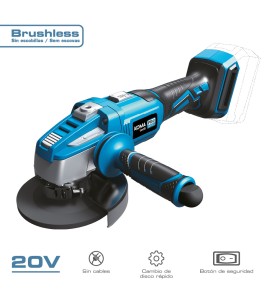 Amoladora brushless 20v (sin batería ni cargador) ø125 mm 37,5 x 12 cm