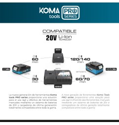Amoladora brushless 20v (sin batería ni cargador) ø125 mm 37,5 x 12 cm