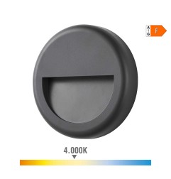 Aplique led redondo 6 w 570 lm 4000 k luz dia ip65 ø14 x 2,8 cm