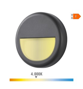 Aplique led redondo 6 w 570 lm 4000 k luz dia ip65 ø14 x 2,8 cm