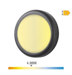 Aplique led redondo 6w 450 lm 4000 k luz dia ip65 ø14 x 2,8 cm