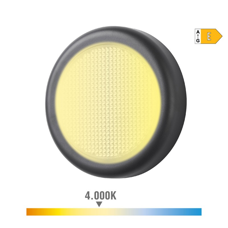 Aplique led redondo 6w 450 lm 4000 k luz dia ip65 ø14 x 2,8 cm