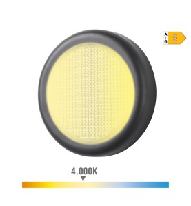Aplique led redondo 6w 450 lm 4000 k luz dia ip65 ø14 x 2,8 cm