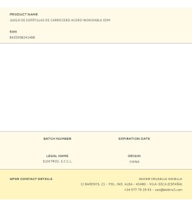 Juego de espátulas de carrocero acero inoxidable edm